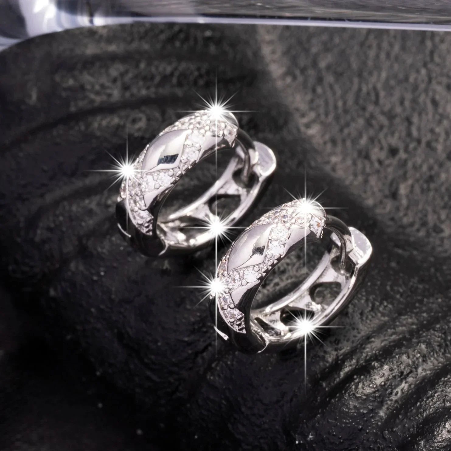 Small Hollow Cross Earrings Retro Style