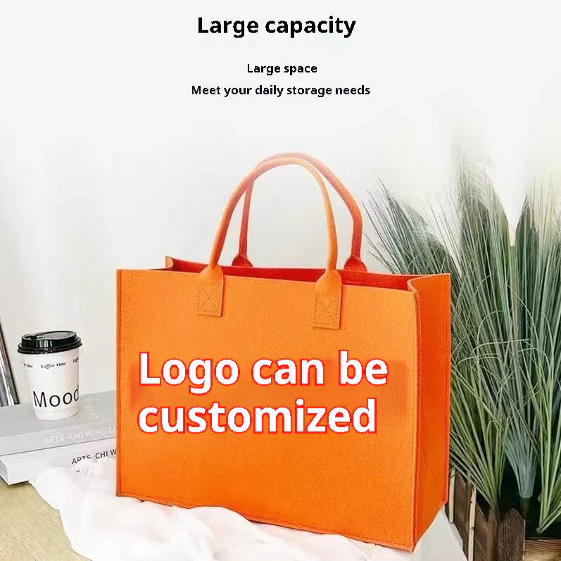 Large Capacity High-end Tote Bag Felt Bag Personalized Simple Shopping