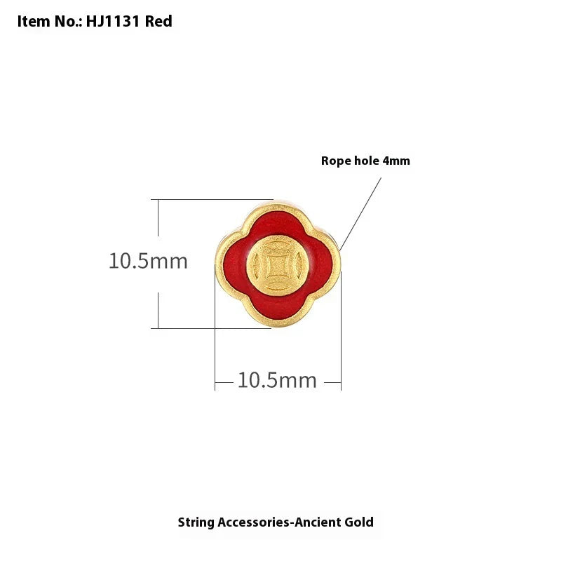 Alluvial Gold Ancient Yellow Gold Lucky Beads Diy Accessories