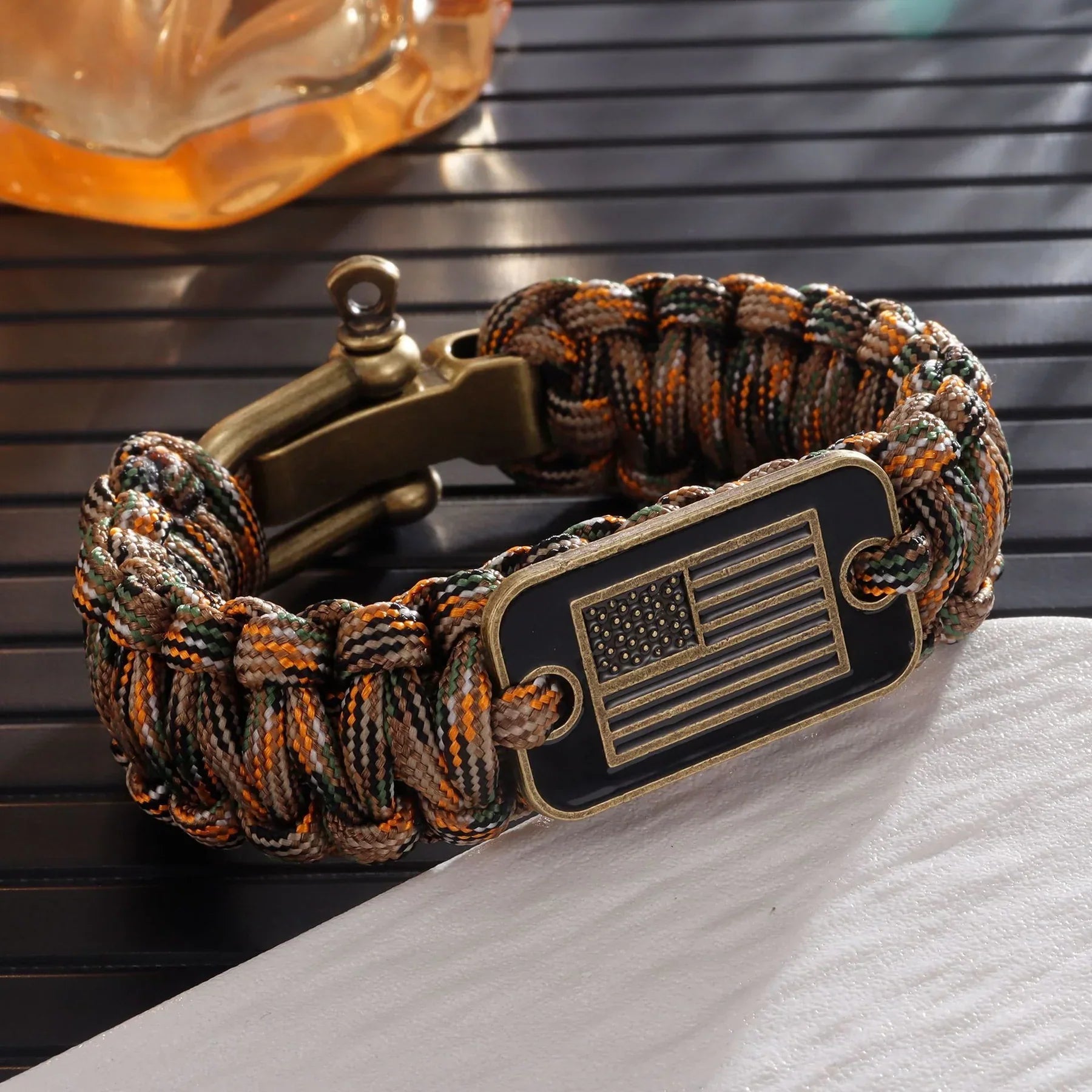 Outdoor Paracord Bracelet Survival Zinc Alloy