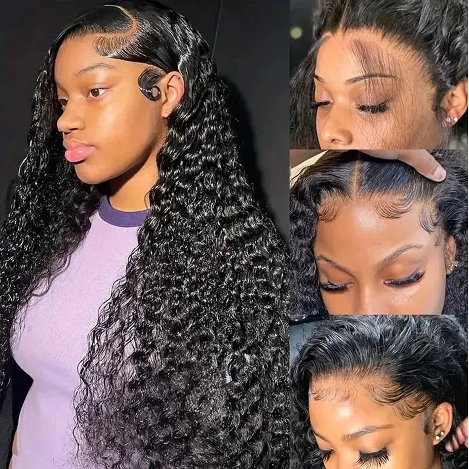 Deep Wave Lace Frontal Curly Wigs