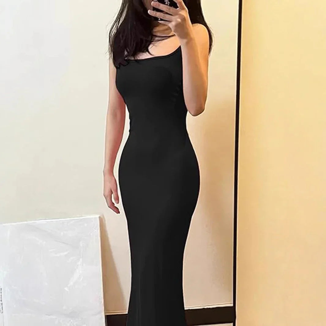 Summer Sling Fashion Sexy Backless High Waist Skinny Sheath Fishtail Dress