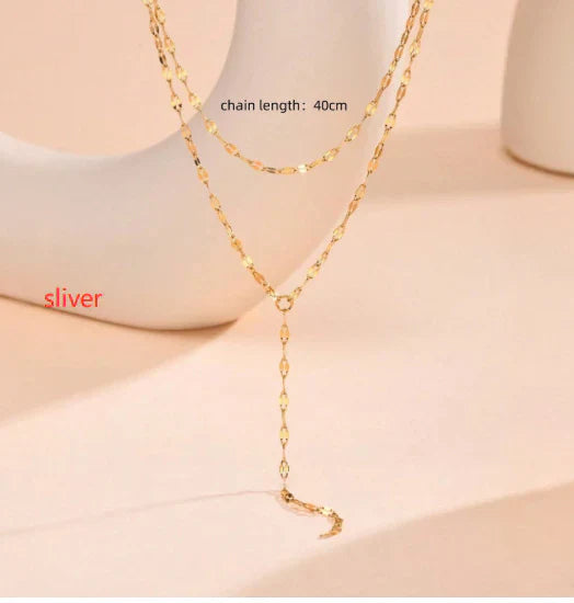 Simple Lasso Y-shaped Pendant Necklace