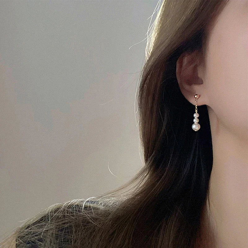 Pearl Earrings Long Tassel Eardrop Earring